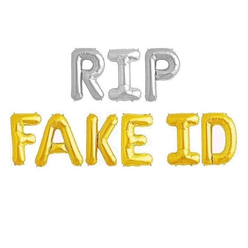 Rip Fake Id Wine Glass